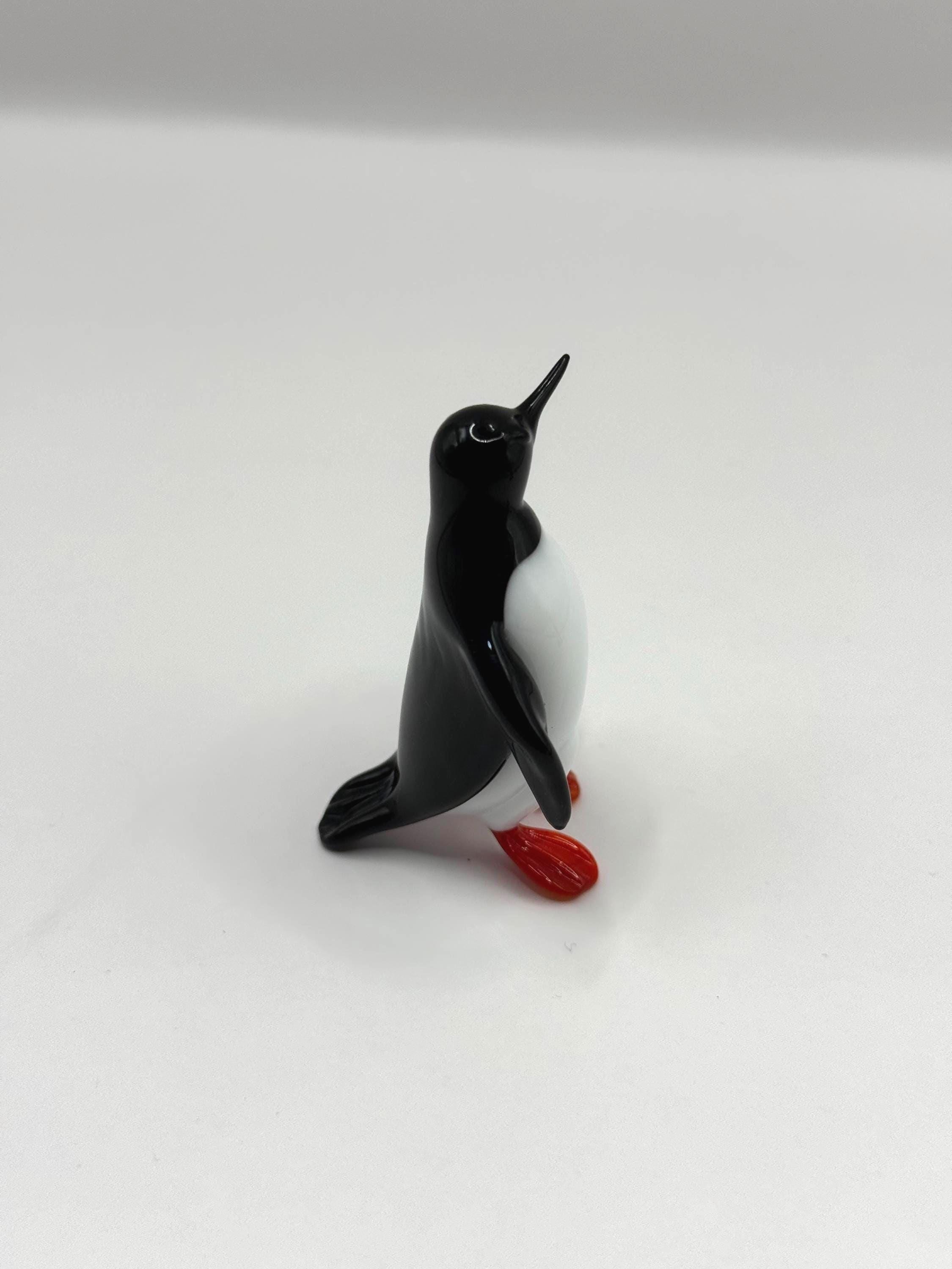 El Yapımı Murano Camı Penguen Figürü