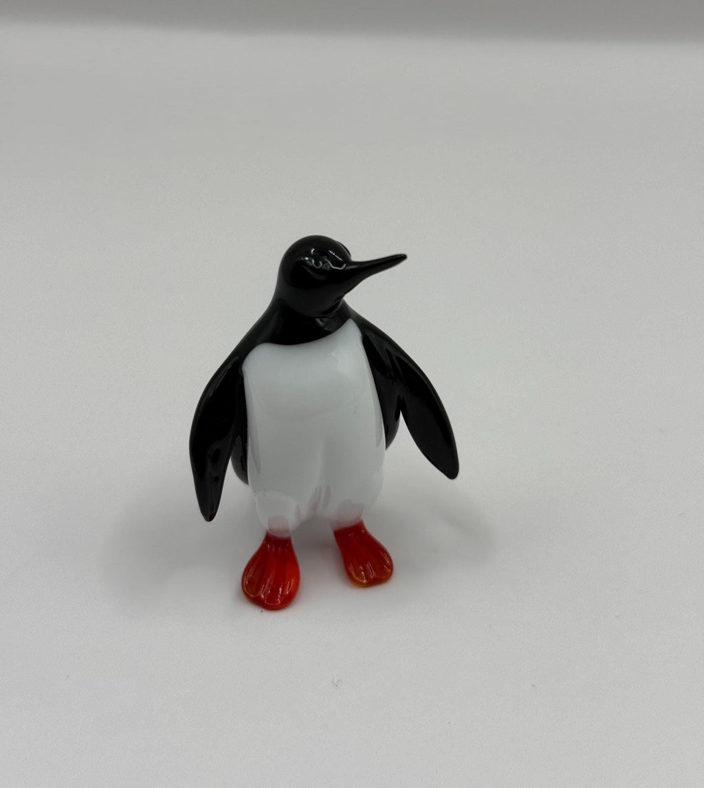 El Yapımı Murano Camı Penguen Figürü