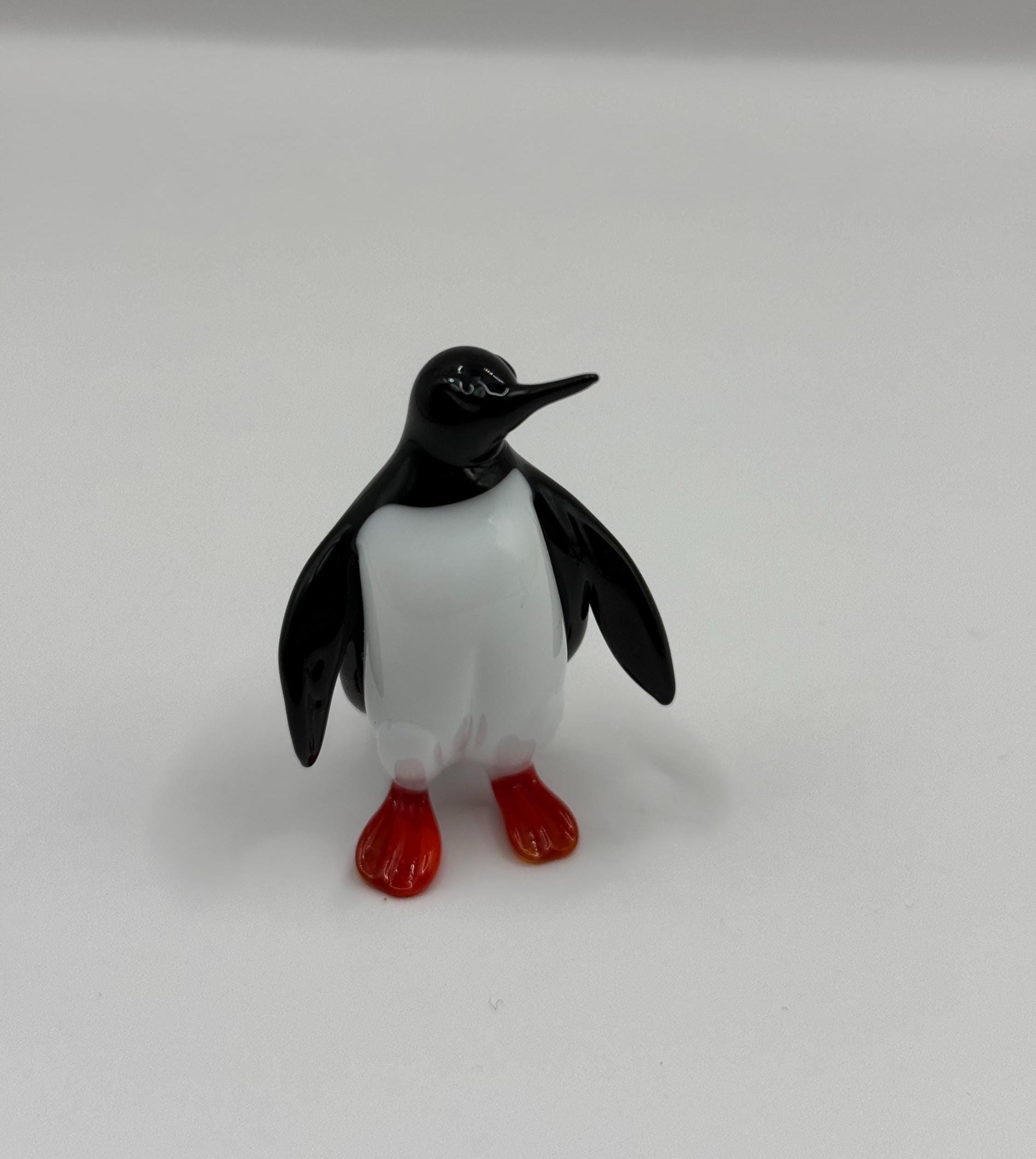 El Yapımı Murano Camı Penguen Figürü