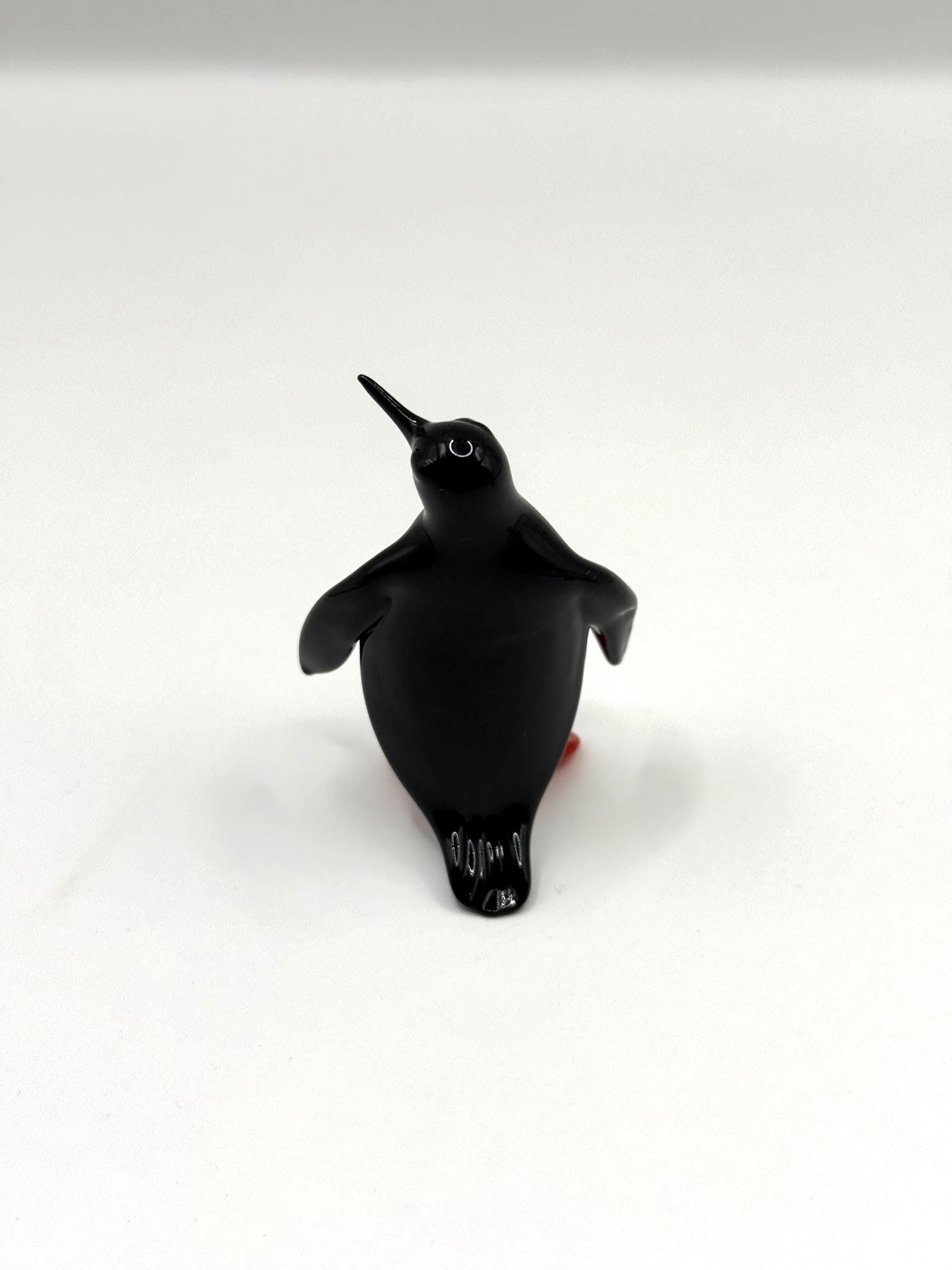 El Yapımı Murano Camı Penguen Figürü