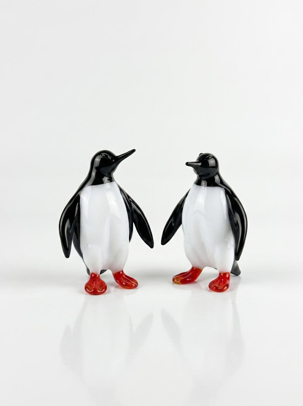 El Yapımı Murano Camı Penguen Figürü