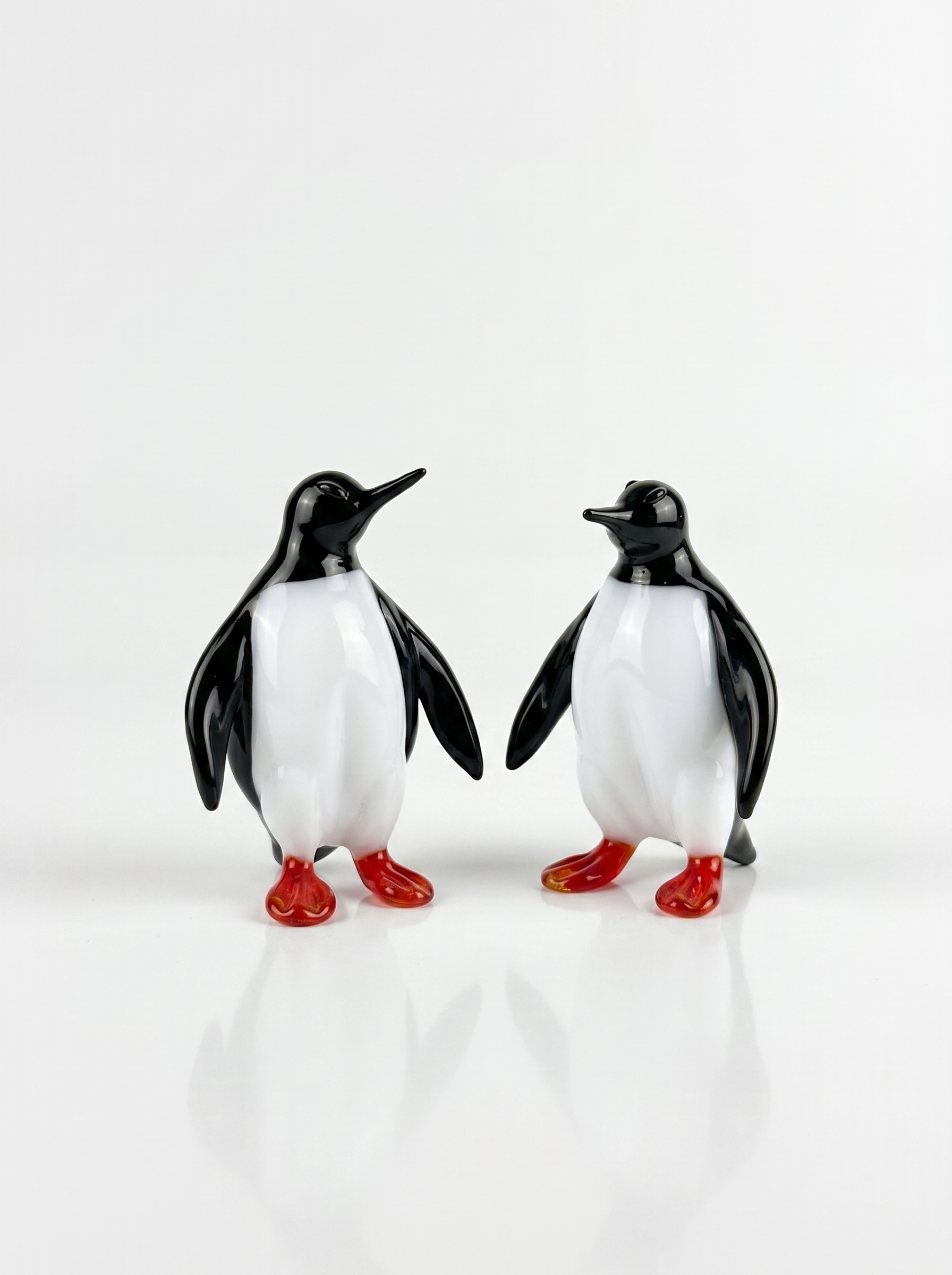 El Yapımı Murano Camı Penguen Figürü